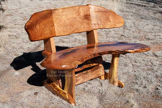 live edge bench